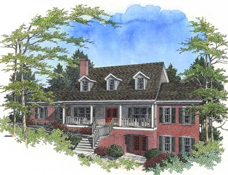 3-Bedroom, 2340 Sq Ft Cape Cod Home Plan - 109-1099 - Main Exterior