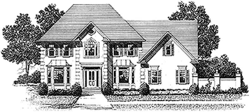 4-Bedroom, 3260 Sq Ft European House Plan - 109-1120 - Front Exterior