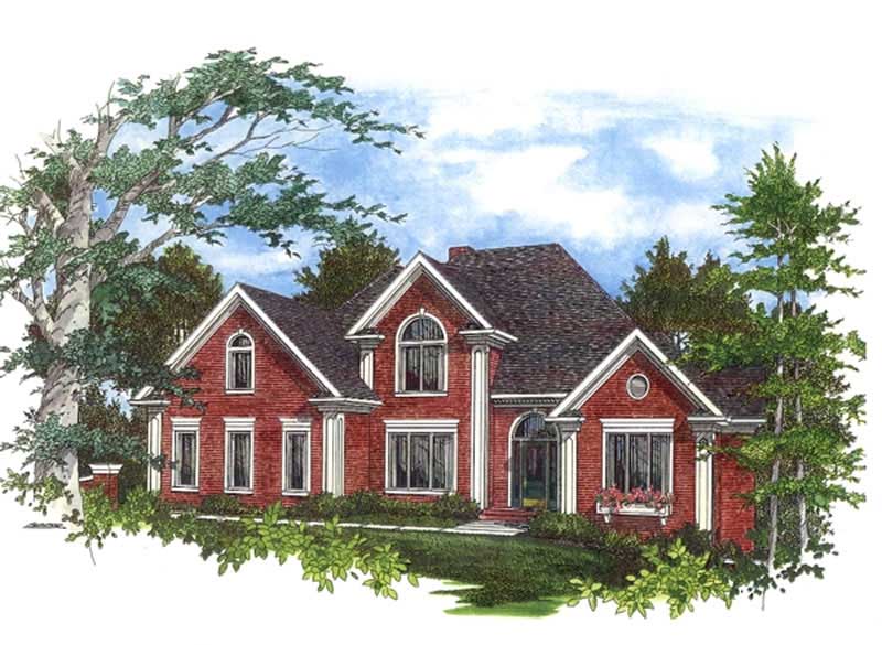 4-Bedroom, 3376 Sq Ft European Home Plan - 109-1158 - Main Exterior