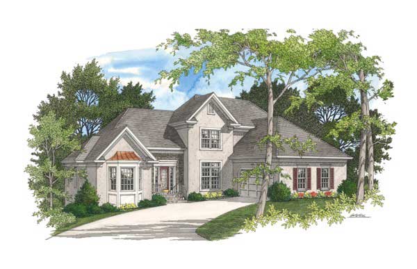 4-Bedroom, 2564 Sq Ft European House Plan - 109-1175 - Front Exterior