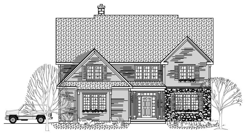 3-Bedroom, 2893 Sq Ft Country House Plan - 110-1085 - Front Exterior
