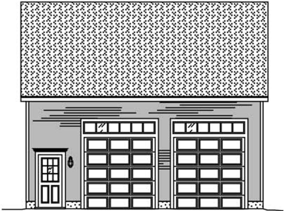 0-Bedroom, 486 Sq Ft Garage Home Plan - 110-1137 - Main Exterior