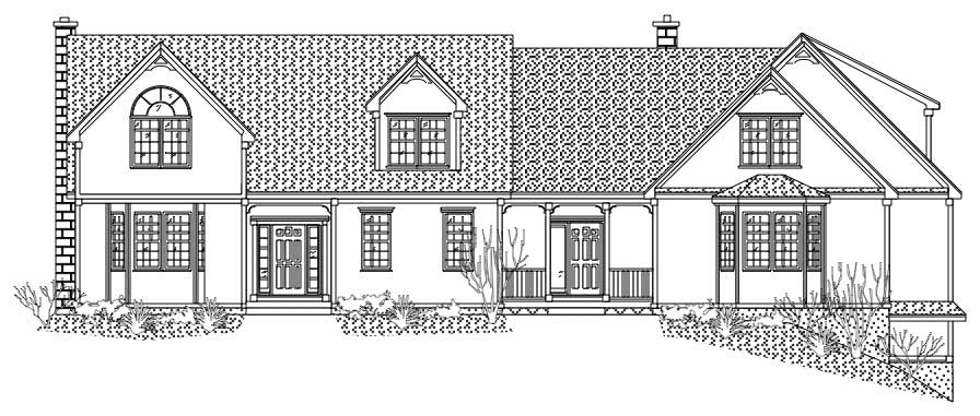 3-Bedroom, 3809 Sq Ft Country House Plan - 110-1170 - Front Exterior