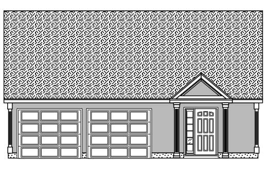 0-Bedroom, 335 Sq Ft Garage House Plan - 110-1171 - Front Exterior