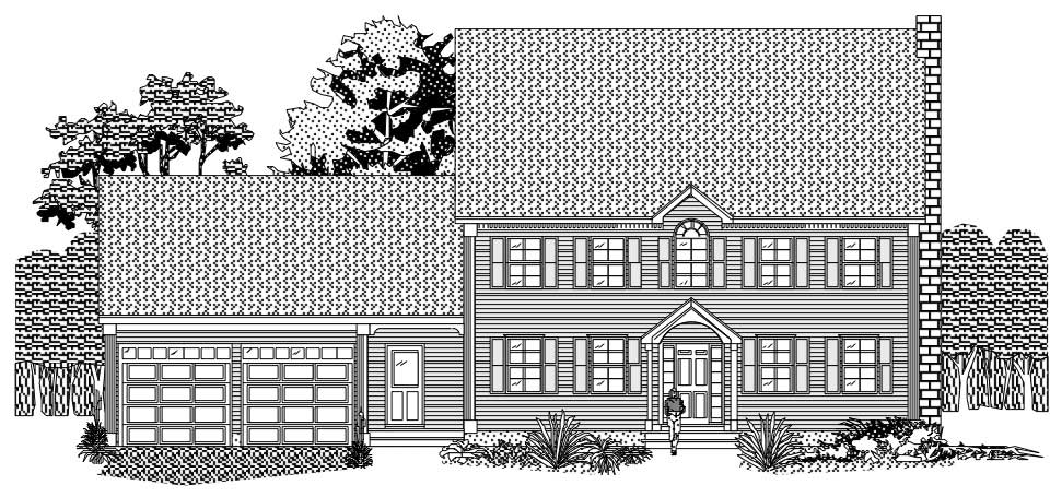 4-Bedroom, 2433 Sq Ft Colonial Home Plan - 110-1180 - Main Exterior
