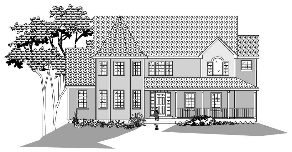 4-Bedroom, 2777 Sq Ft Country Home Plan - 110-1181 - Main Exterior