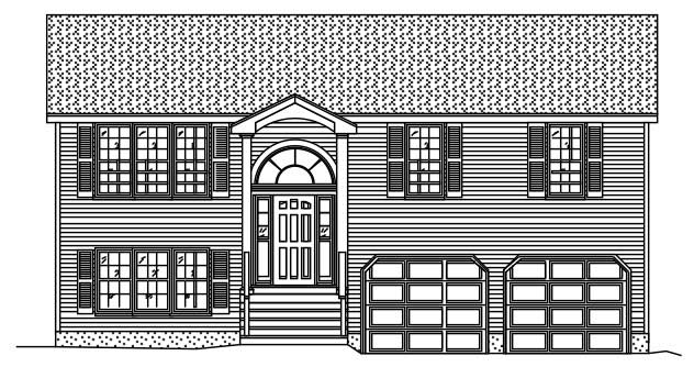 3-Bedroom, 1777 Sq Ft Multi-Level Home Plan - 110-1185 - Main Exterior