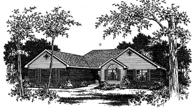 3-Bedroom, 1681 Sq Ft Small House Plans - 113-1008 - Front Exterior