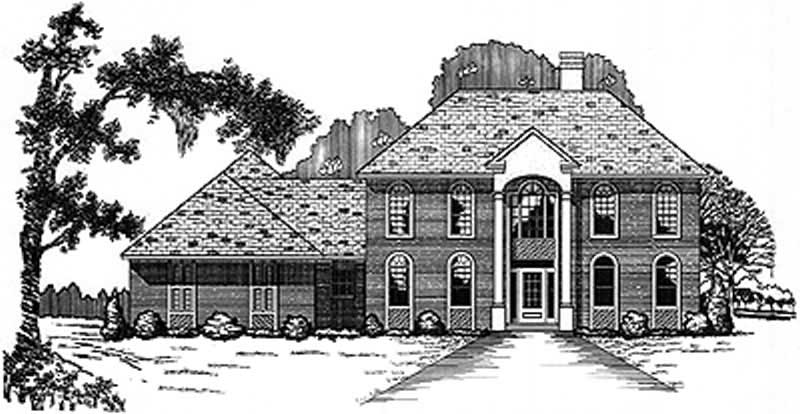 3-Bedroom, 3216 Sq Ft Colonial House Plan - 113-1042 - Front Exterior