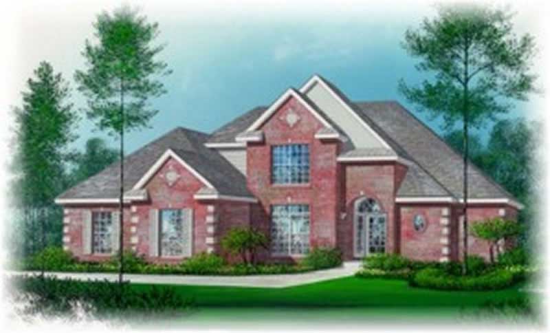 3-Bedroom, 2209 Sq Ft French Home Plan - 113-1046 - Main Exterior