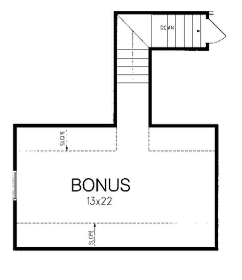 Upper Bonus Room Floor Plan