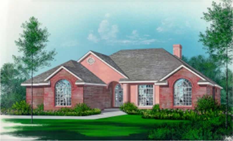 3-Bedroom, 2048 Sq Ft Mediterranean Home Plan - 113-1052 - Main Exterior