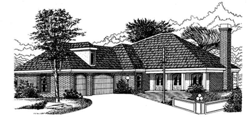 4-Bedroom, 2812 Sq Ft French House Plan - 113-1076 - Front Exterior