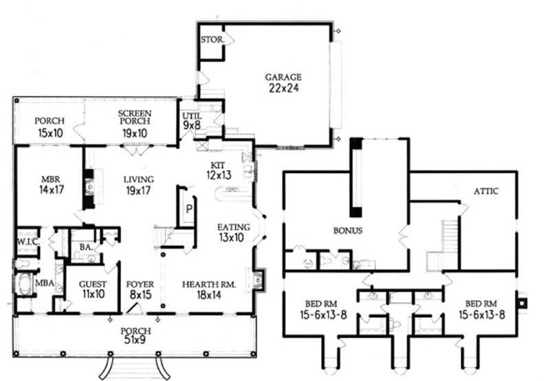 Main and Upper Level Floor Plans