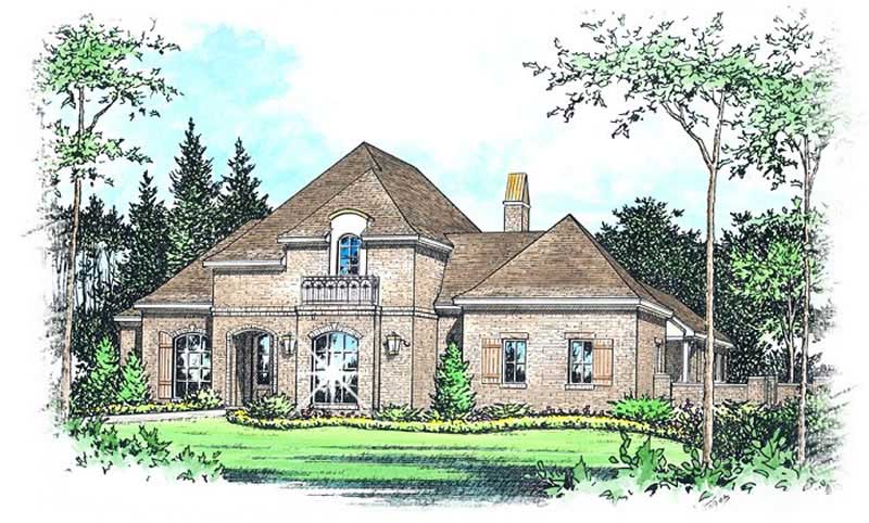 4-Bedroom, 3506 Sq Ft French Home Plan - 113-1092 - Main Exterior