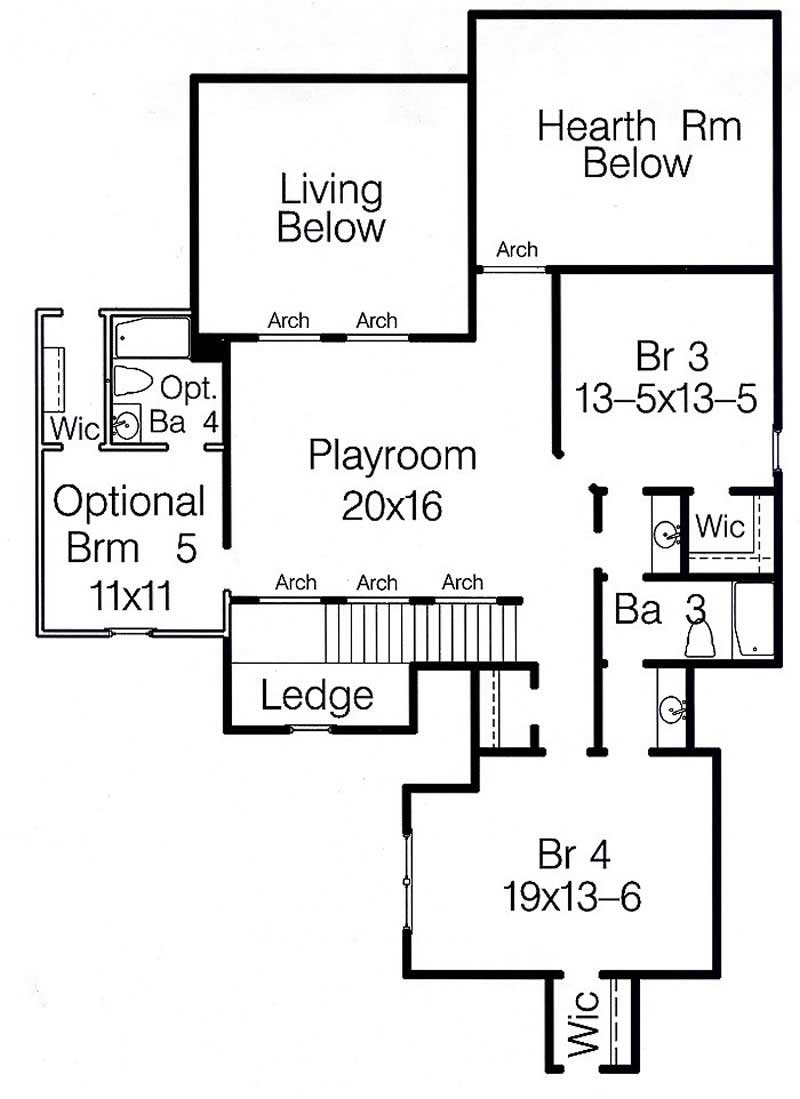 SECOND LEVEL FLOOR PLAN