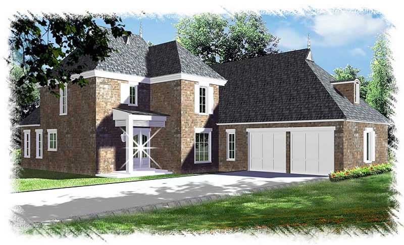 4-Bedroom, 2607 Sq Ft French Home Plan - 113-1102 - Main Exterior