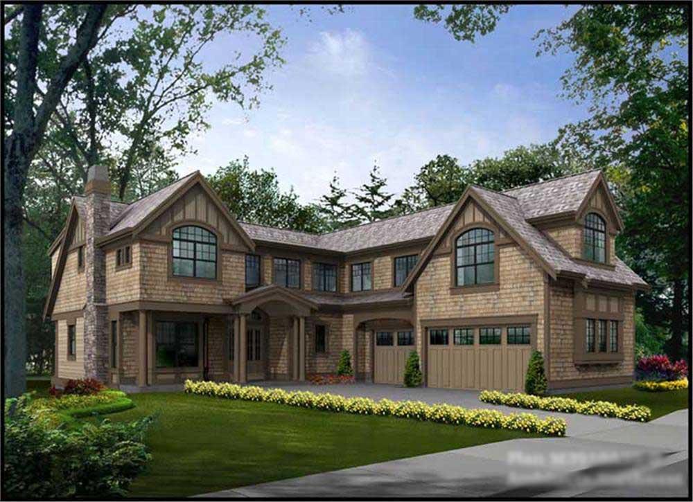 4-Bedroom, 3919 Sq Ft Multi-Level Home Plan - 115-1030 - Main Exterior