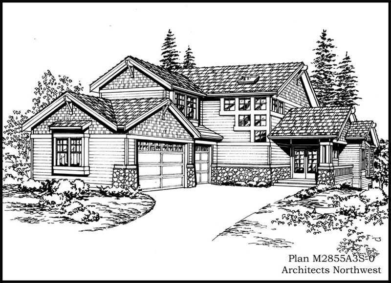 3-Bedroom, 2855 Sq Ft Craftsman Home Plan - 115-1101 - Main Exterior