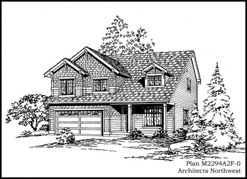 4-Bedroom, 2294 Sq Ft Craftsman Home Plan - 115-1106 - Main Exterior