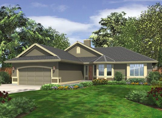 3-Bedroom, 1654 Sq Ft Ranch Home Plan - 115-1113 - Main Exterior
