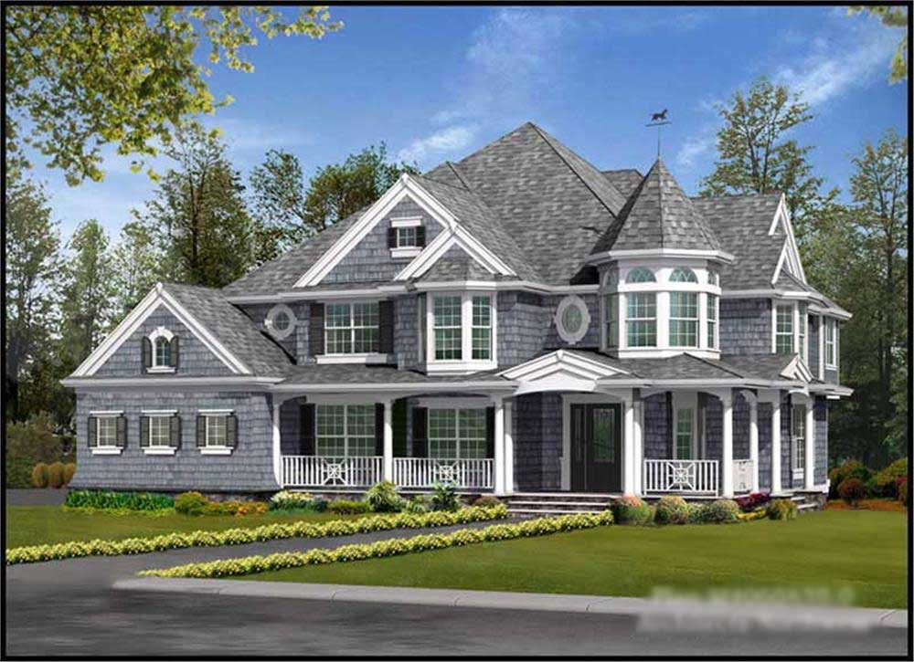 4-Bedroom, 4145 Sq Ft Victorian Home Plan - 115-1130 - Main Exterior
