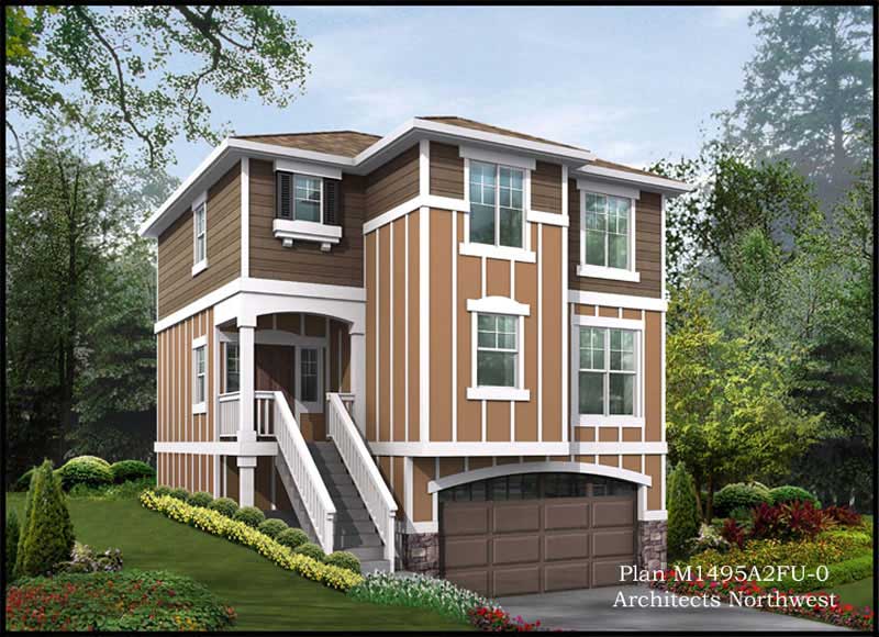 3-Bedroom, 1495 Sq Ft Small House Plans - 115-1138 - Main Exterior