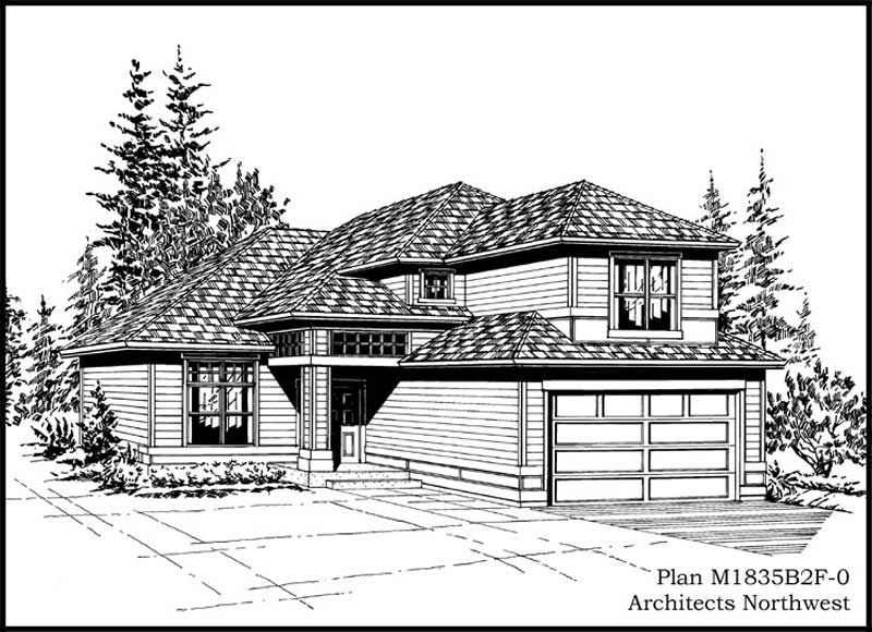 4-Bedroom, 1835 Sq Ft Craftsman House Plan - 115-1149 - Front Exterior
