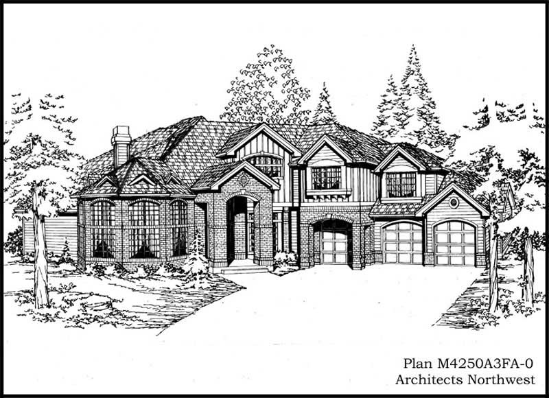 4-Bedroom, 4250 Sq Ft European Home Plan - 115-1166 - Main Exterior