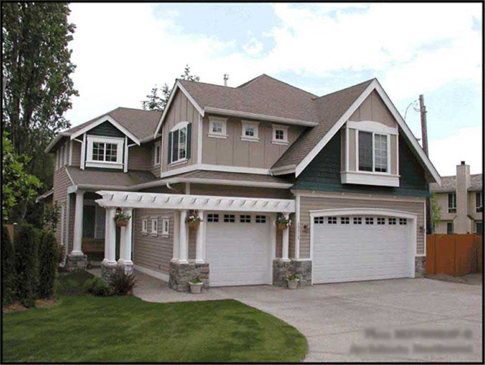 4-Bedroom, 2805 Sq Ft Craftsman Home Plan - 115-1230 - Main Exterior