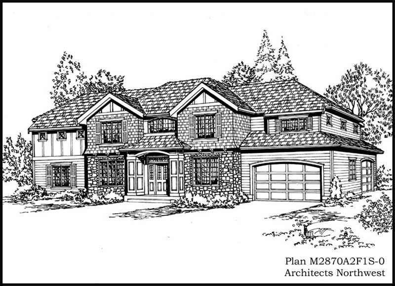 3-Bedroom, 2870 Sq Ft European Home Plan - 115-1233 - Main Exterior