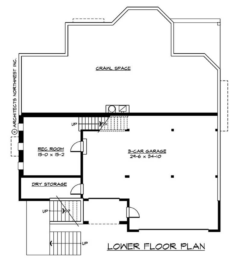 Floor Plan Lower Story & Garage