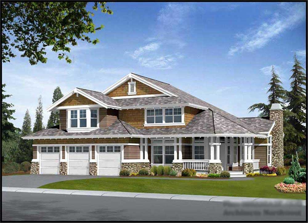 6-Bedroom, 4575 Sq Ft Ranch Home Plan - 115-1260 - Main Exterior