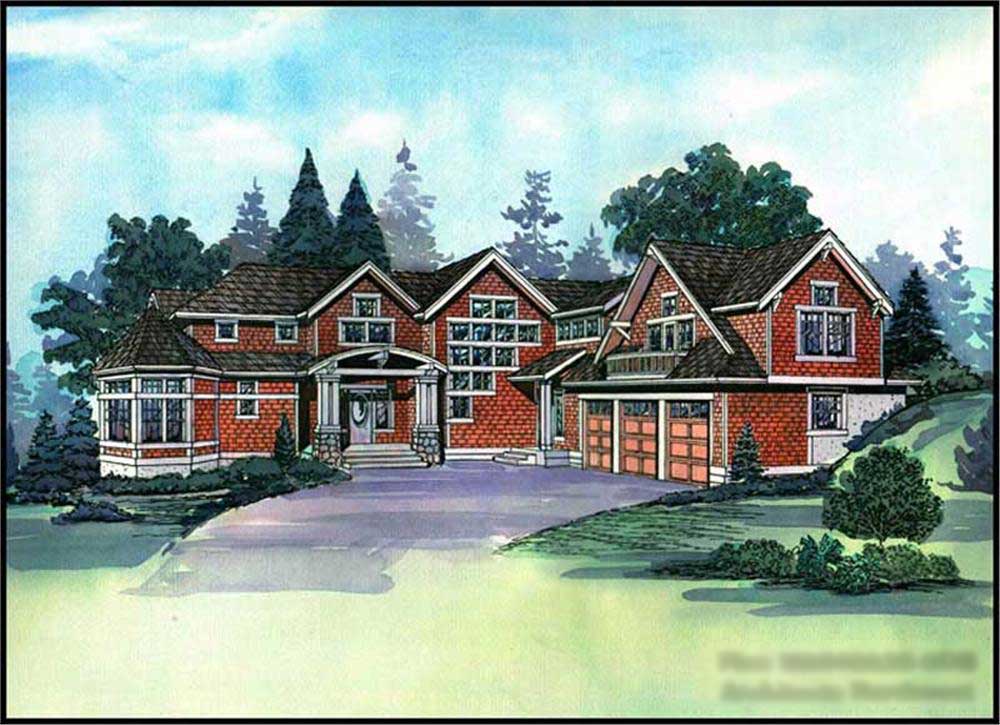 5-Bedroom, 6539 Sq Ft European House Plan - 115-1266 - Front Exterior