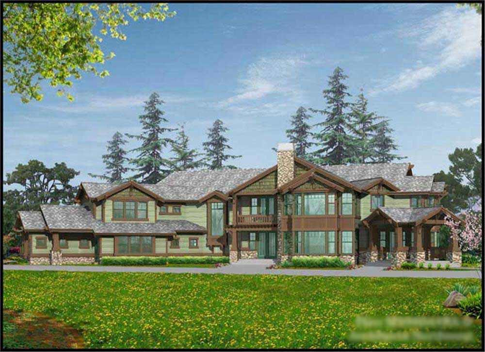 4-Bedroom, 5940 Sq Ft European Home Plan - 115-1267 - Main Exterior