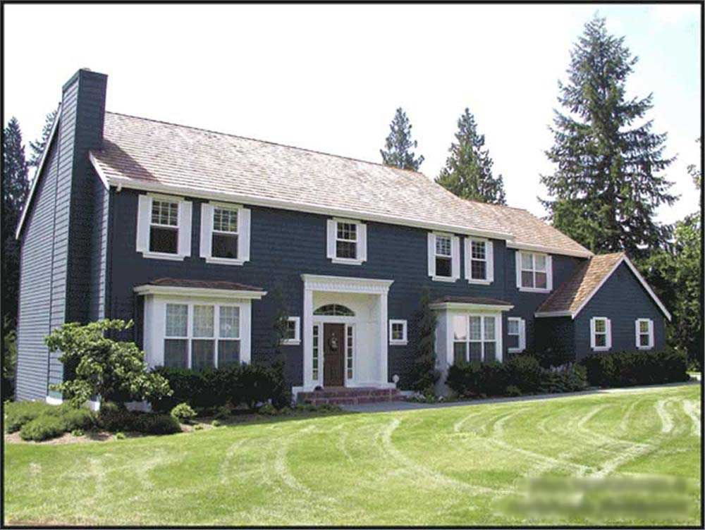 4-Bedroom, 3980 Sq Ft Colonial Home Plan - 115-1270 - Main Exterior