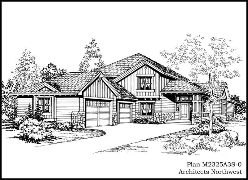 3-Bedroom, 2325 Sq Ft European House Plan - 115-1349 - Front Exterior