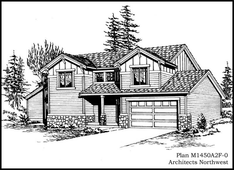 3-Bedroom, 1450 Sq Ft Craftsman Home Plan - 115-1368 - Main Exterior