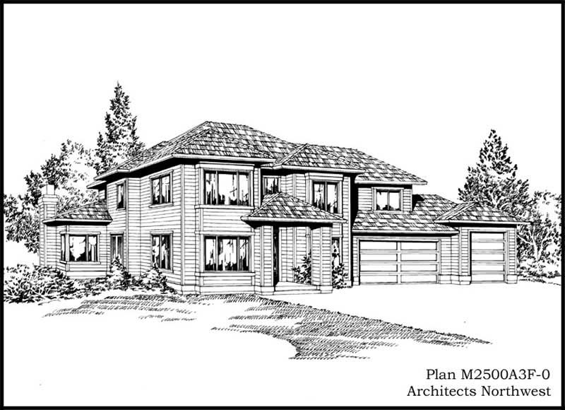 3-Bedroom, 2500 Sq Ft European Home Plan - 115-1377 - Main Exterior