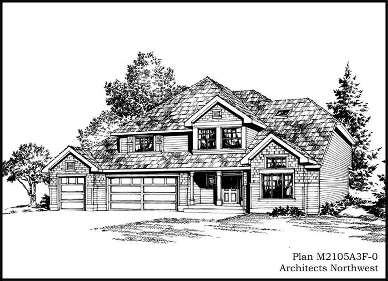 4-Bedroom, 2105 Sq Ft Ranch Home Plan - 115-1382 - Main Exterior