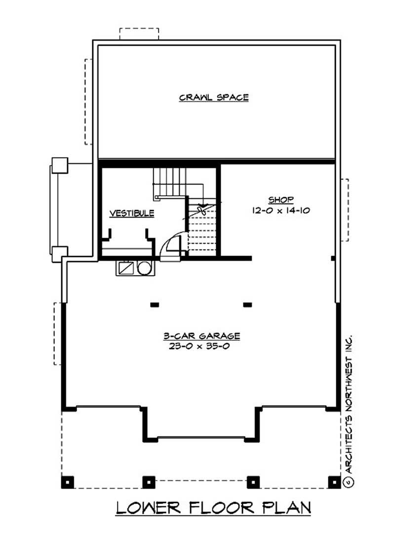 Floor Plan Lower Story & Garage