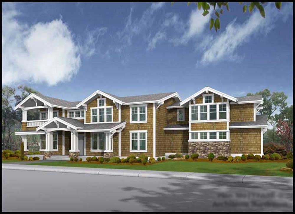 4-Bedroom, 4177 Sq Ft Craftsman Home Plan - 115-1463 - Main Exterior