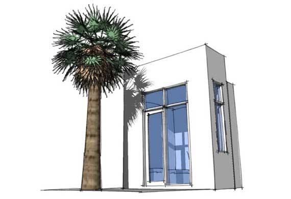 1-Bedroom, 99 Sq Ft Modern Home Plan - 116-1022 - Main Exterior