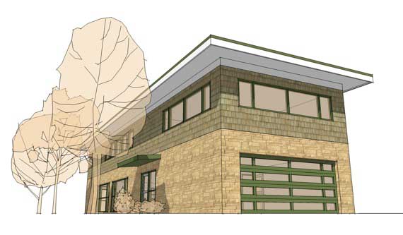 4-Bedroom, 2690 Sq Ft Modern House Plan - 116-1038 - Front Exterior