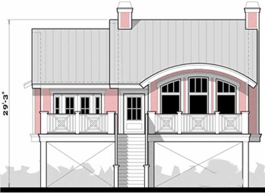 3-Bedroom, 1965 Sq Ft Coastal Home Plan - 116-1075 - Main Exterior