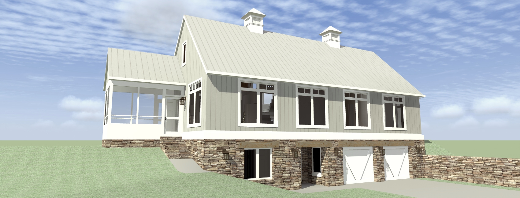 3-Bedroom, 2342 Sq Ft Contemporary House Plan - 116-1095 - Front Exterior