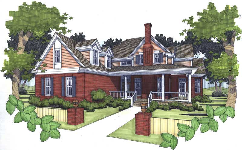 3-Bedroom, 2021 Sq Ft Home Plan - 117-1004 - Main Exterior