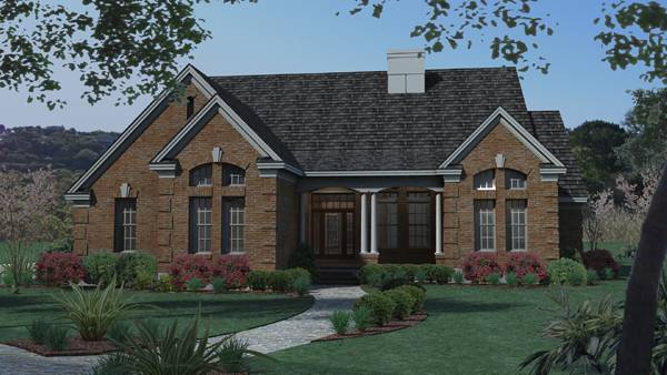 3-Bedroom, 1675 Sq Ft Traditional Home Plan - 117-1018 - Main Exterior