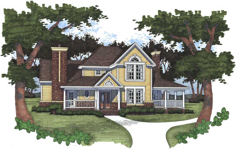 3-Bedroom, 1972 Sq Ft Home Plan - 117-1034 - Main Exterior
