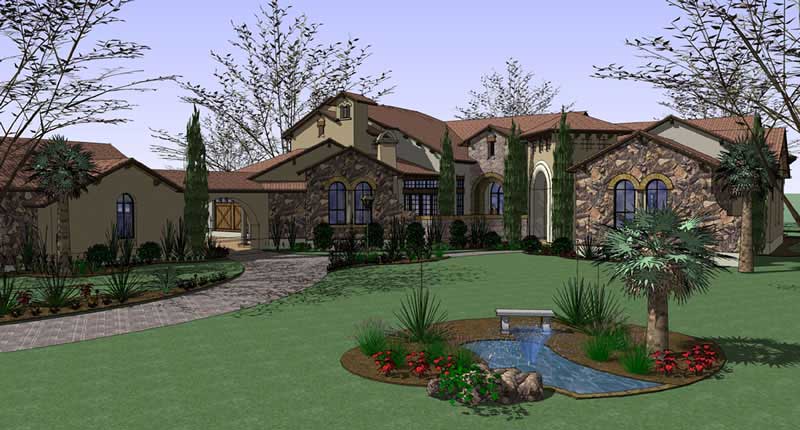 6-Bedroom, 8205 Sq Ft Luxury House Plan - 117-1053 - Front Exterior